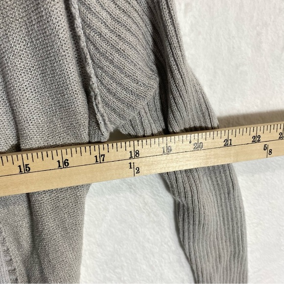 Free People Gray Maxi Cardigan with Side Slit - Picture 5 of 8